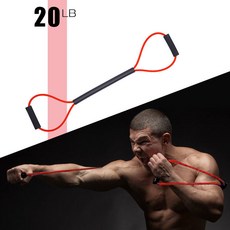 拳擊空擊拉力繩 阻力帶 爆發力訓練 速度力量耐力, 1個, 基礎款紅色 20磅