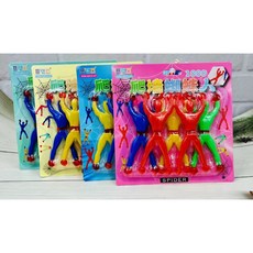 프렌즈 黏性創意爬牆人物 益智趣味玩具 5入組 四色隨機搭配, 1個, 5入組爬牆人（四色隨機搭配）