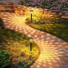 MIREU 太陽能迷你庭園燈 2入, 白色