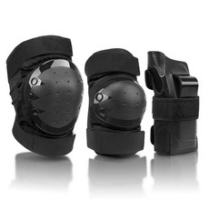 젬마 자전거 킥보드 보호대 보호대 손목 2p 팔꿈치 2p 무릎 2p, 6개, 검은색