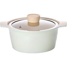 Cookin IH電磁爐適用陶瓷塗層不沾雙耳湯鍋, 薄荷綠, 18cm, 1個