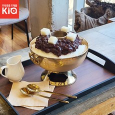 유기 신선로 빙수볼 유기식기 팥빙수그릇 디저트볼, 대