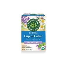 Traditional Medicinals Cup of Calm 라벤더 민트 허브티 티백 16개입, 1개, 24g