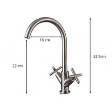 不鏽鋼廚房龍頭-毛絲面, 1個