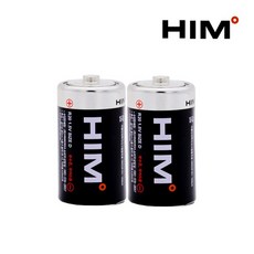 HIM 망간 D형 건전지 2알 비닐포장, 2개입, 1개