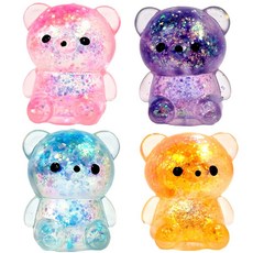 미니곰 반짝이 슈가볼 주물럭 말랑이 스퀴시 (12개) ehd+7578hl