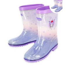 쿠로미 퍼플 글리터 트로피칼 어린이 아동 PVC 장화