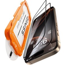 iPhone 16 Pro max 유리 필름 【미군 규격 항공 재료&amp;혁신적인 가이드 프레임】2장 세트 내충격·경도