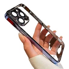 디프른티 아이폰 11-15 투명케이스 테두리 컬러 웹캠 보호커버