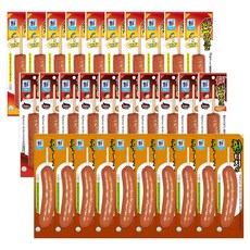 인기핫바 3종세트(숯불구이+불닭후랑크+휠터치)총30팩, 30개, 70g