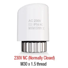 바닥 난방 매니폴드 AC230V/DC24V 전기 액추에이터 구동 모터 상시 닫힘(NC), 18 F-NC-10pieces