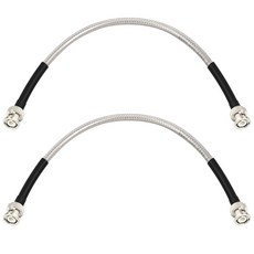 MOOKEERF RG8X BNC 수 - 케이블 3m(1피트) 2팩 초저손실 50옴 RF 라디오 네트워크 분석기 모뎀 오실로스코프 신호 발생기 감쇠기용, 1피트, 2