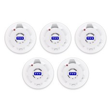 【MINIPRO台灣】TYY機能款住宅用火災警報器【適臥室 客廳 國家消防認證】火災警報器 住警器, 5個