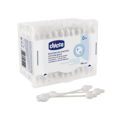 Chicco 棉花棒 嬰兒安全棉頭 90入/盒, 1個, 90個裝