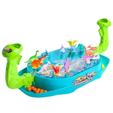 어린이 2 인용 전투 투석기 공룡 보드 게임 핀볼 투석기 장난감 부모-자녀 대화 형 교육 장난감