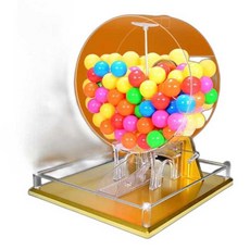 로또번호 추첨기 회전식 룰렛 게임 파티용, 1개, 대형/골드 (경품 공 100개)