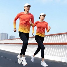 겨울 마라톤 복장 러닝 긴팔 운동복 쾌적한 러닝