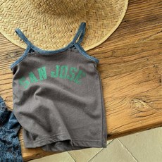 女童夏季新款 韓版無袖吊帶衫 T恤打底衫 SAN JOSE