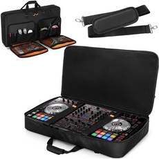 렉스미카 휴대 가방 피오니어 DDJ RXDDJ SXDDJ SX2 SX3 데논 MC7000 누마크 NS6와 호환 DJ 컨트롤러 저장 폼 패딩 포함 케이블 또는 기타 액세서리용 대, 렉스미카 휴대 가방 피오니어 DDJ RXDDJ SXDD