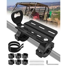 UTV 소화기 마운트 브래킷 1.75''-2'' 롤 바용 조절 가능한 퀵 릴리스 마운팅 키트 폴라리스 RZR SXS 레인저 캠핑카 캔암용 범용, 01 그레이