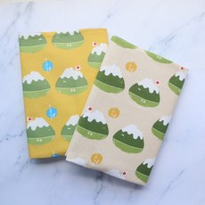 書衣 書套 可調式 布書衣 A6 A5 B6 50K 25K 32K 20K 16K 富士山冰-米, 1個, 米色底,A6