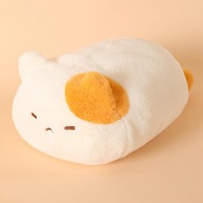 고양이 인형 바디필로우 소녀 선물 생일용 쿠션 애착 침대, 크림 퍼프