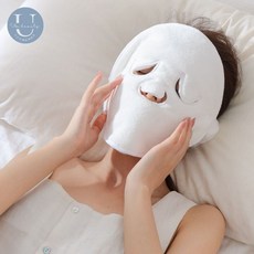 小日子 臉部熱敷毛巾 珊瑚絨材質 適用於美容院, 1個, 現貨三孔熱敷毛巾(可拆卸綁帶)1個