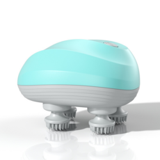 Keka 전동 두피 마사지기 3단계 강도 조절 IPX7급 방수 휴대용 C타입 충전, 불루, 1