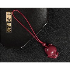 天然硃砂九尾狐吊飾, 1個, 狐狸吊飾