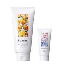Salanaru 살라날 | 순수 클렌징 젤 세트 클리어 150g 화이트 20g 확실히 피부 속눈썹 OK 워터프루프 메이크업 대응 파라벤 프리, 1개, 1g