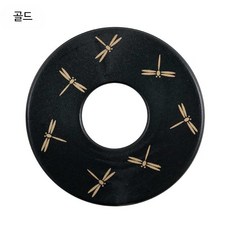 행운 상징 골드 잠자리 검도장비 죽도 목검 코등이, 금색 복숭아, 1개