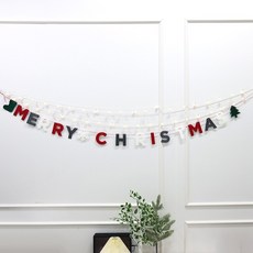 HK.sell 크리스마스 펠트앵두 조명가랜드 패키지 세트, 메리앵두세트