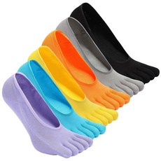 카이디누 양말 로우 다섯 손가락 러닝 운동용 보이지 않는 6켤레