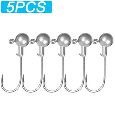 금속 후크 미끼 장비 가시 크랭크 기어 생크 잉어 낚시 태클, 1개, A. 5 PCS