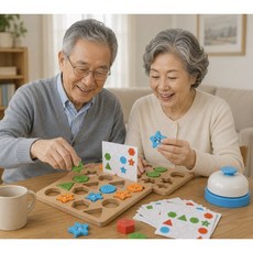 2인용 어르신 퍼즐맞추기 종포함 / KC인증 치매예방 두뇌활동 노인 기억력게임 부모님선물, 퍼즐류 퍼즐류