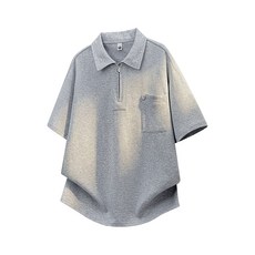 簡約時尚潮牌短袖T恤男 純色寬松休閑圓領上衣