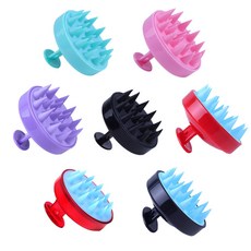 두피 샴푸브러시 부드러운 실리콘 헤어 브러쉬 두피마사지 [다주자], 1개, 민트