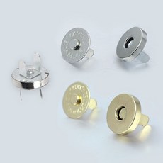 네트공예 마그네틱 단추 자석 메탈 똑딱이 망스티치 카드 가방 만들기 DIY 부자재 재료 (4페어/set), 1개, 2. [CF-1877-G] 18mm 골드
