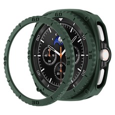 더조은셀러 베젤가드 풀커버 케이스 논슬립 갤럭시워치8 클래식 44mm 40mm 호환, 그린