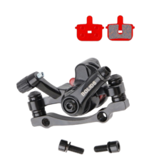 YAWOO 볼리드 전기자전거 킥보드 기계식 160 디스크 브레이크 뒤 캘리퍼 패드포함, 1개