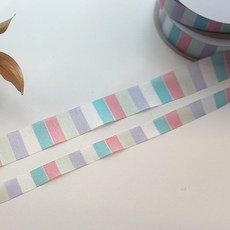 소담 모던 색동무늬 전통 금박 명절리본 설 실리콘 선물 포장 추석 전통, 15mm(900cm), 1개, 파스텔 민트