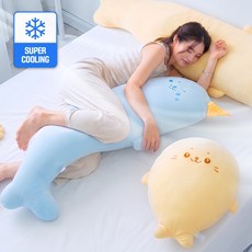 루시아이 쿨쿨 물범 냉감 바디필로우 3sizes, 옐로우
