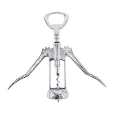 Vintage 。復古家。日本freiz 和平金屬 亞鉛合金軟木塞紅酒開瓶器 開罐器 開酒器 長17.5, 1個, 銀色