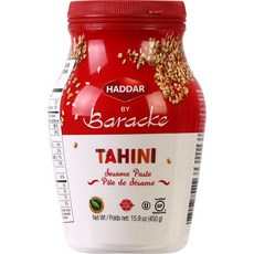 하다르 바이 바라케 100% 순수 분쇄 참깨 타히니 15.9 Haddar by Baracke 100% Pure Ground Sesame Tahini 15.9oz Jar (1 Pac, 15.9온스(1팩), 1개, 450g