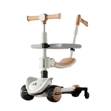 스타일닥터 2in1 킥보드클래식 유아킥보드 접이식킥보드 수동 두발킥보드, (퍼터+가드), 갈색, 1개