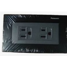 國際glatima GLATIMA 雙插附接地WTGF1512含蓋板，安全耐用，簡約時尚, WTGF1512H+WTGF6100B黑, 1個