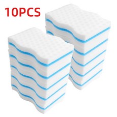 매직 3 레이어 청소 스폰지 재사용 가능한 팬 냄비 식기 세척 수색 패드 가정용 주방 물티슈 브러시 도구, 10PCS