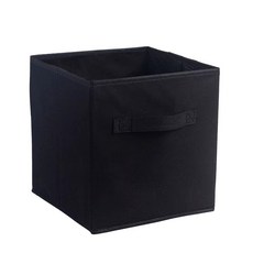 無紡布收納盒, 黑色 80g無紡布里外布 900g灰卡紙板, 28層