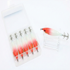 MZT 3D 미니 리플렉스 에기 5종 세트 수평 쭈꾸미 갑오징어 문어 한치, 1세트, 아크라 고추장 컬러(5개입), 5.9g