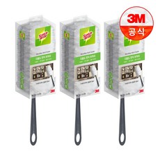3M 스카치브라이트 다용도 먼지 브러쉬 핸들1입 + 리필2입, 단일, 3개